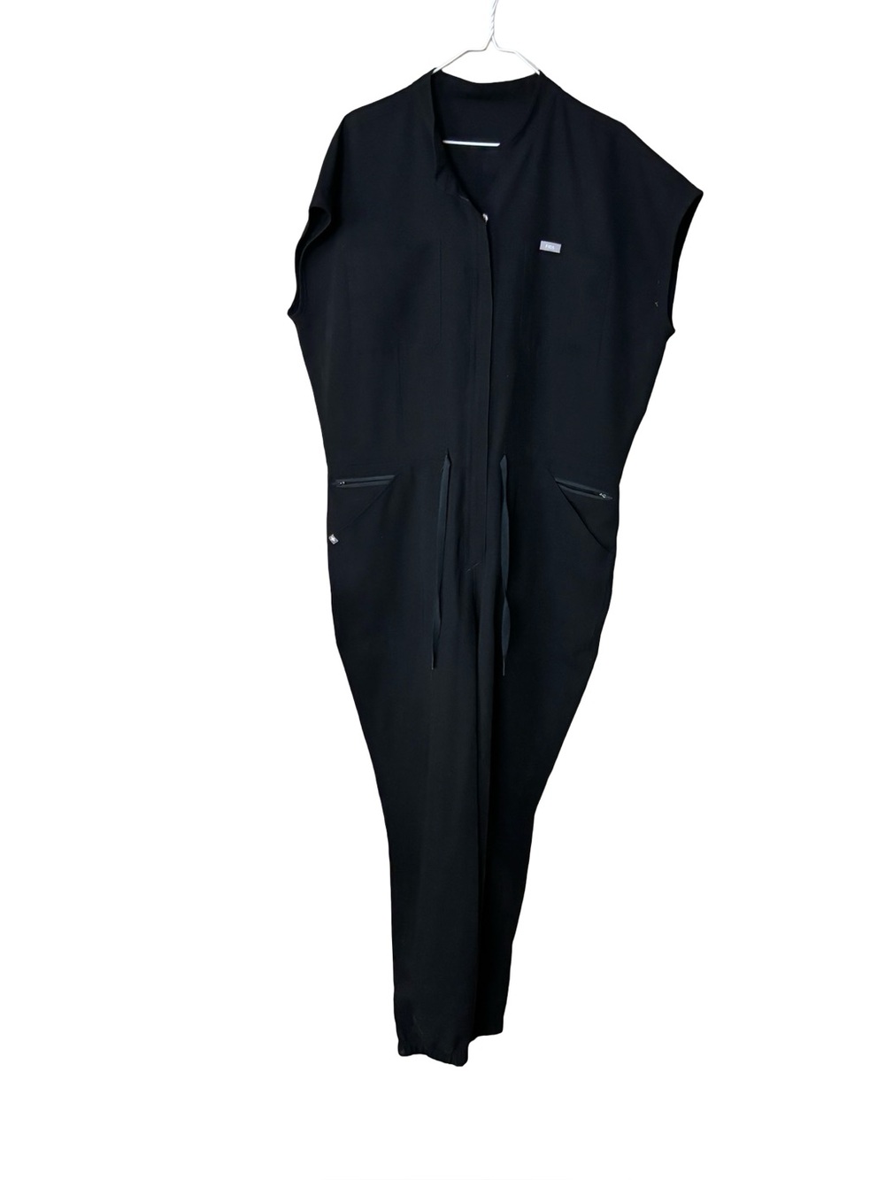 Figs Technical Collection Rafaela Cargo Scrub Jumpsuit Womens 2XL Black Nurse